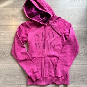 The North Face Womens Pink Stay Wild Zip Up Hoodie Sweatshirt S P